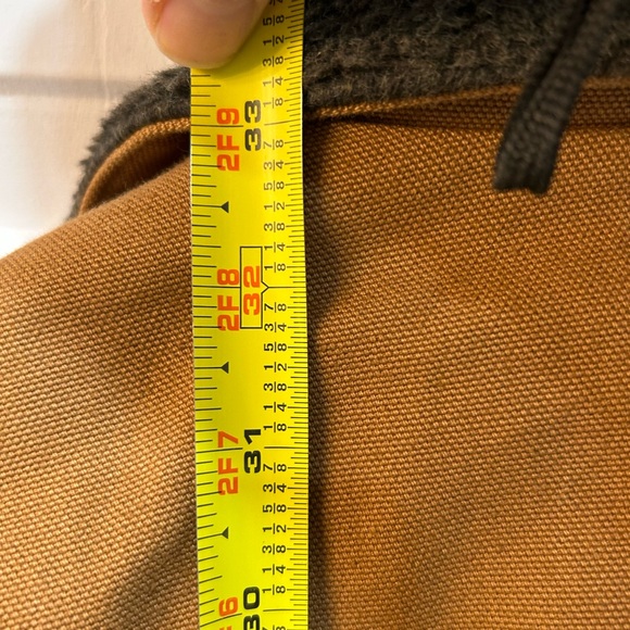 Carhartt Full Swing Chore Coat Mens M Tan Canvas Fleece Lined Workwear Jacket - Picture 10 of 13